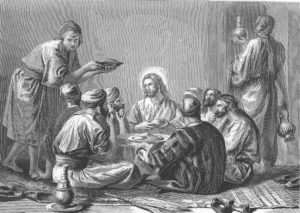 Jesus eats with publicans and sinners