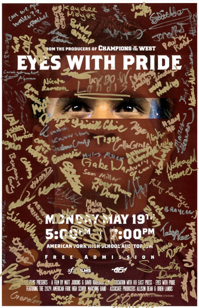 Eyes with Pride film poster signed by band members